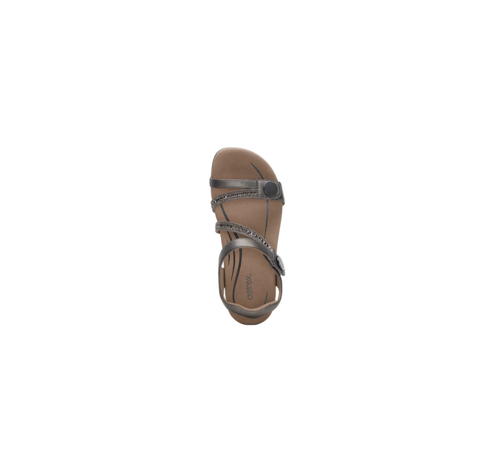 AETREX Jess   Adjustable   Quarter   Strap   Sandal