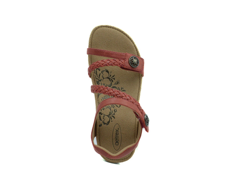 AETREX Jillian Braided Quarter Strap Sandal