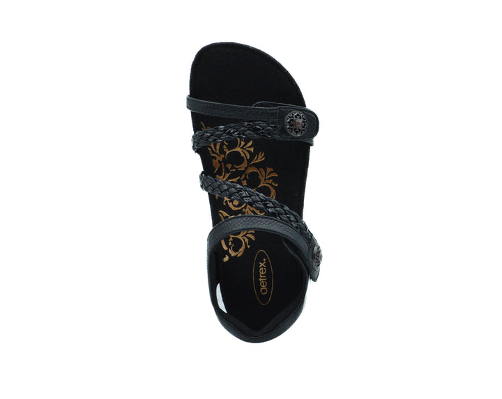 AETREX Jillian Braided Quarter Strap Sandal